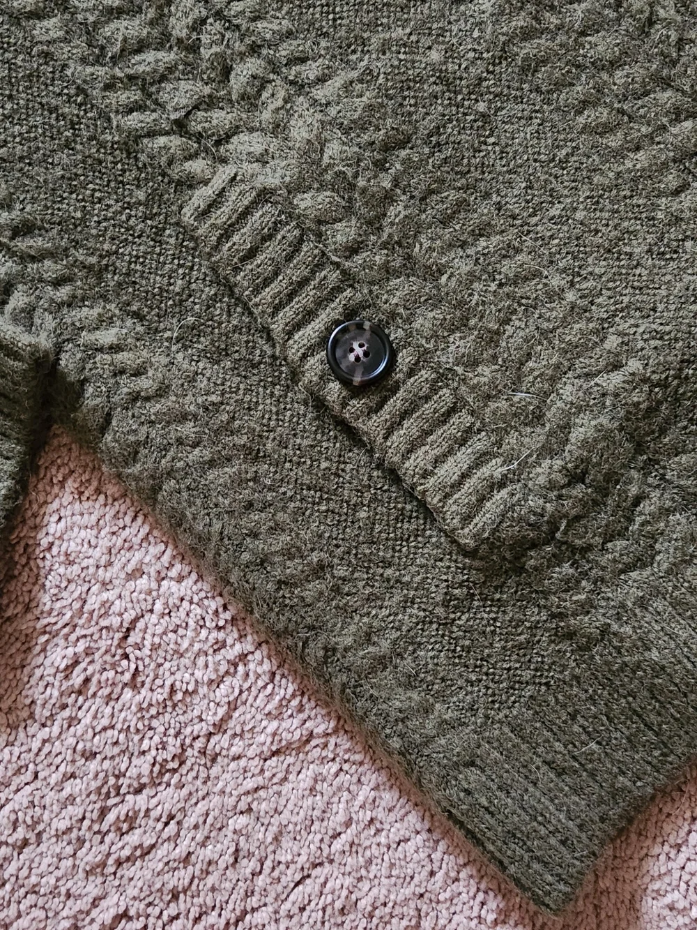 J Crew Relaxed Cable Knit Cardigan Merino Wool Alpaca Layered Oversized Cozy S